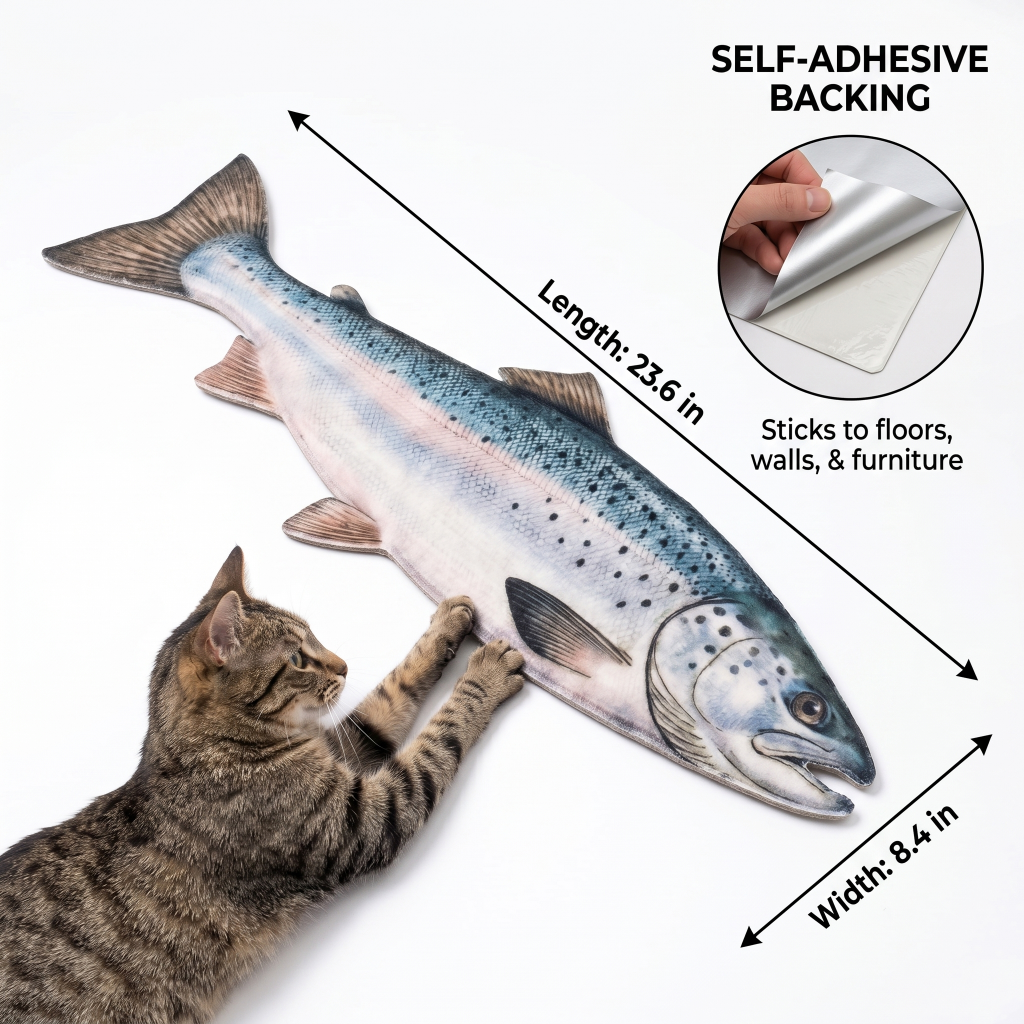 Wall Mounted Cat Scratcher with Adhesive Backing, Self-Adhesive Cat Scratch Pad for Wall, Door & Sofa, Decorative Cat Scratching Mat, Multiple Shapes