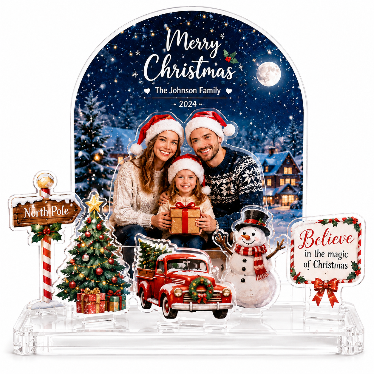 Christmas custom ornaments, customizable for families, couples, pets, lovers, photos