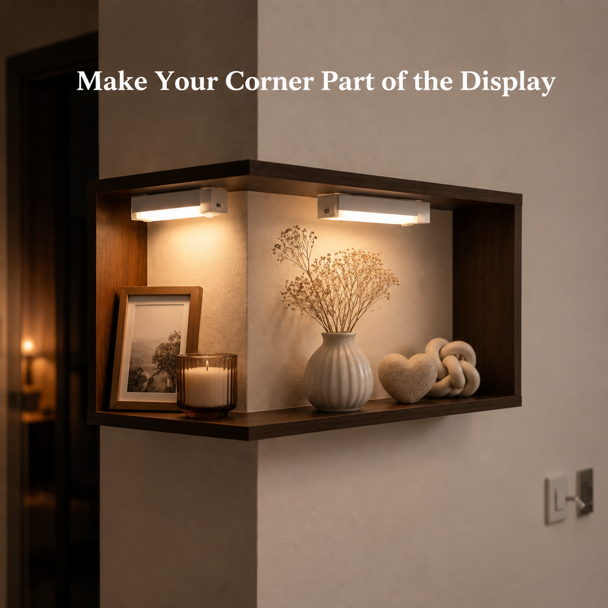 Corner shelf can utilize the position of the wall corner for easy assembly without damaging the wall surface