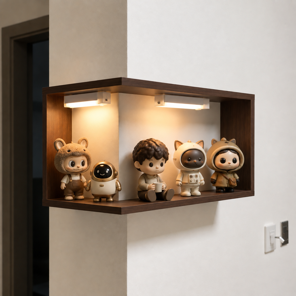 Corner shelf can utilize the position of the wall corner for easy assembly without damaging the wall surface