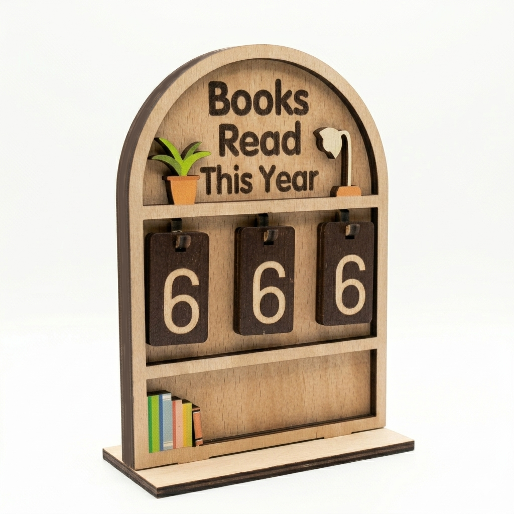 Books Read This Year Counter – Personalized Book Tracker Wall Art