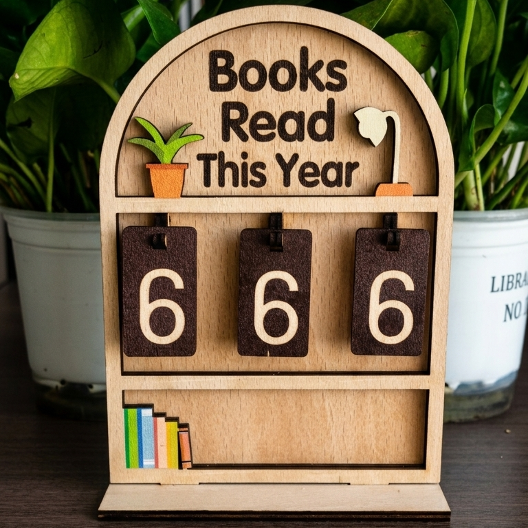 Books Read This Year Counter – Personalized Book Tracker Wall Art