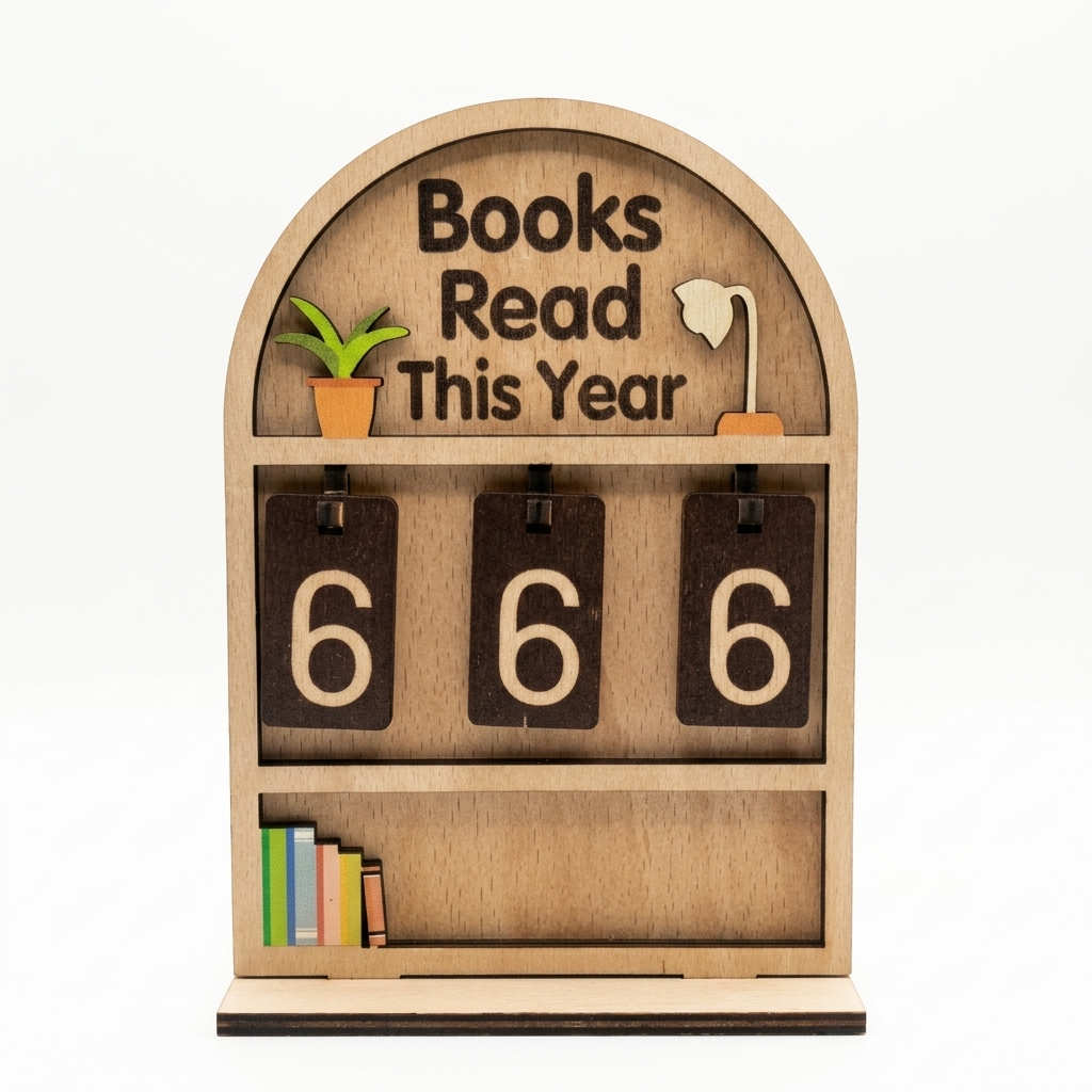 Books Read This Year Counter – Personalized Book Tracker Wall Art