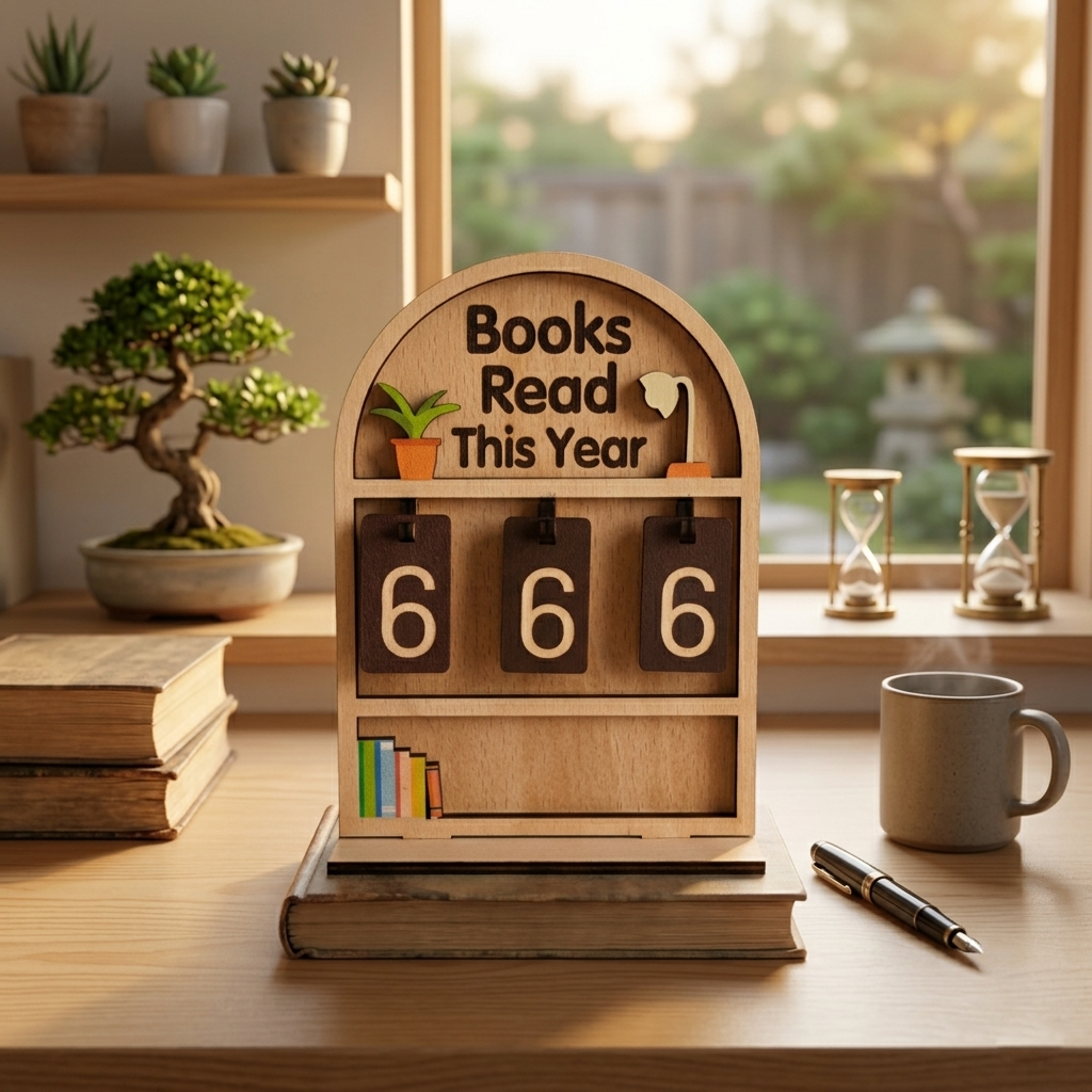Books Read This Year Counter – Personalized Book Tracker Wall Art